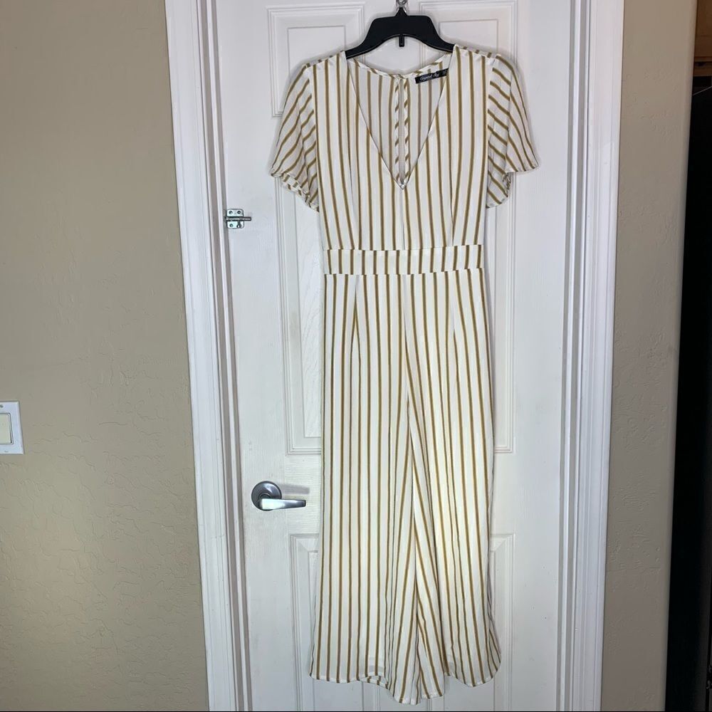 Crystal Sky Dark Gold Jumpsuit Size 13